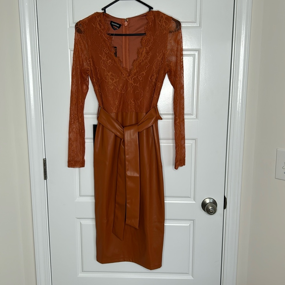 Vegan lace midi dress
